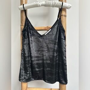 THEORY new wth tag tank velvet cami noir velvet shimmer tank top camisole XS